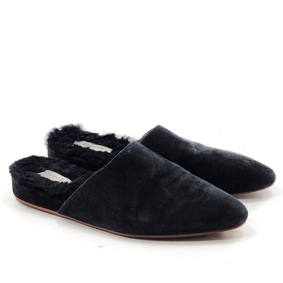 MADEWELL The Suede Kasey Mule Faux Shearling - Picture 3 of 6